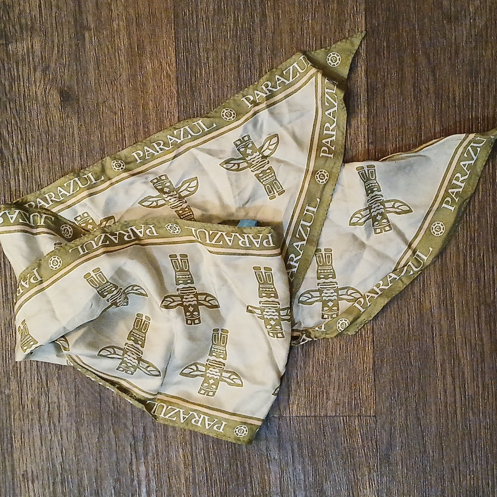 Parazul Silk Totem Pole Pacific Northwest Design Scarf.